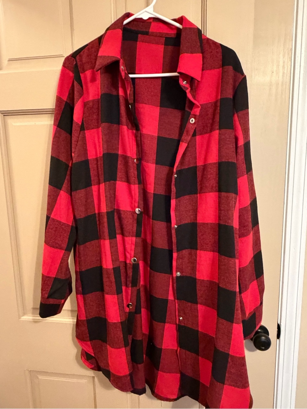 NWOT - SHEIN Red and Black Buffalo Plaid Shirt